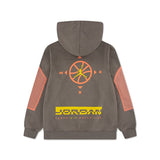 Jordan Boys MJ Brooke Hike Mike Pull Over Hoodie In Olive Grey