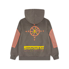 Jordan Boys MJ Brooke Hike Mike Pull Over Hoodie In Olive Grey