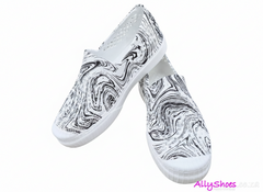 Jello's Ladies L2 Shoes In Black & White