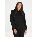 Guess Womens Peony Hoodie Sweater In Black