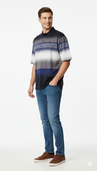 Polo Striped Golfers For Men In Navy