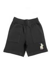 Polo Boys Grant Terry Fleece Shorts In Black