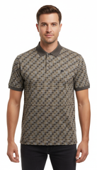 Polo Mens Printed Golfers In Brown