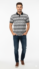 Polo Argyle Printed Golfers For Men In Black