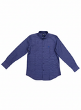 Polo Mens Dobby Shirt In Blue