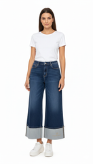 Sissyboy Womens Skye Wide-Leg Jeans In Dark Vintage