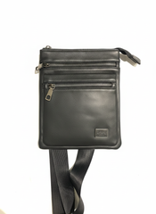 Lefel Leather Flat Crossbody 407-209 Black