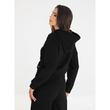 Guess Womens Peony Hoodie Sweater In Black
