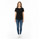 Sissy boy Ladies Regular T-Shirt With Lace Logo In Black