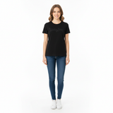 Sissy boy Ladies Regular T-Shirt With Lace Logo In Black