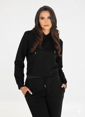 Guess Womens Peony Hoodie Sweater In Black