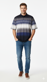 Polo Striped Golfers For Men In Navy