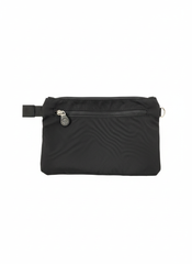 Free Spirit 3 Zipper Sling Bag In Black