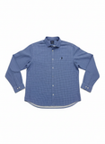 Polo Mens Micro Print Shirt In Blue