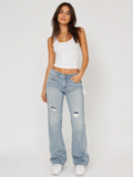 Guess Womens Slim Tapered Jeans In Medium Wash
