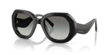 Giorgio Armani Round Sunglasses For Ladies In Black