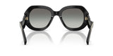 Giorgio Armani Round Sunglasses For Ladies In Black