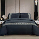 Egyptian Cotton Co Givenchy Duvet Cover In Black