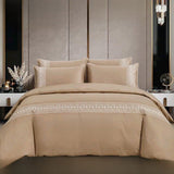 Egyptian Cotton Co Givenchy Duvet Cover In Stone