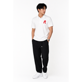 Replay Mens Red R Logo Golfer In White
