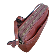 Polo Vega Double Zip Sling Bag In Brown