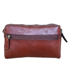 Polo Vega Double Zip Sling Bag In Brown