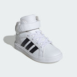 Adidas Boys Grand Court Mid Sneakers In White