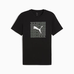 Puma Mens Black Graphic Box T-Shirt