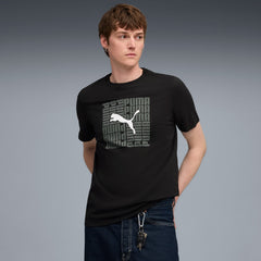 Puma Mens Black Graphic Box T-Shirt
