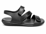 Green Cross Ladies Sandals In Black