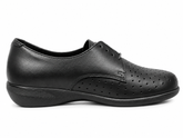 Green Cross Ladies Walker Shoes In Black