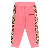 Guess Girls Printed Active Pants In Pink