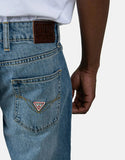Guess Mens Slim Straight Jeans In Light Wash