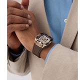Guess Phoenix Mens Brownn Coffee Auto Watch