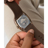 Guess Phoenix Mens Brownn Coffee Auto Watch