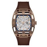 Guess Phoenix Mens Brownn Coffee Auto Watch