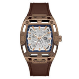 Guess Phoenix Mens Brownn Coffee Auto Watch