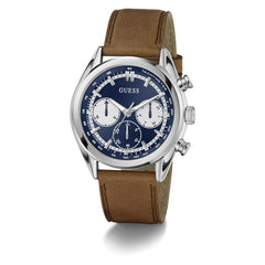 Guess Dawson Gents Brown Silver Multi Function