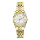 Guess Womens Jada Stainless Steel Watch In Gold/White Dial