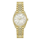 Guess Womens Jada Stainless Steel Watch In Gold/White Dial