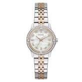 Guess Womens Colette Two Tone Watch In Silver And Rose Gold