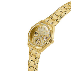 Guess Womens Quinn Multi Function Watch In Gold