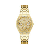 Guess Womens Quinn Multi Function Watch In Gold