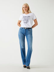 Guess Ladies Tiger Easy Tee White