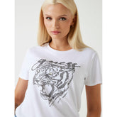 Guess Ladies Tiger Easy Tee White