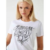 Guess Ladies Tiger Easy Tee White