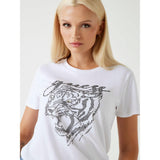 Guess Ladies Tiger Easy Tee White