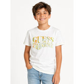 Guess Boys Short Sleeves T-Shirt In White