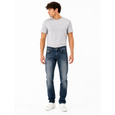 Guess Mens Combat Slim Taper Jeans In Dark Wash