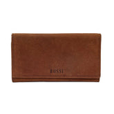Bossi Ladies Heritage Credit Card Wallet With Zip/ Purse Tan